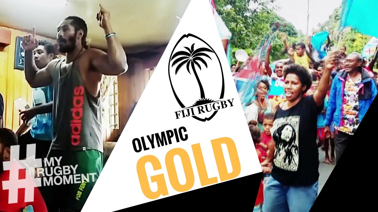 Fiji sevens captain's family's emotional gold medal celebrations