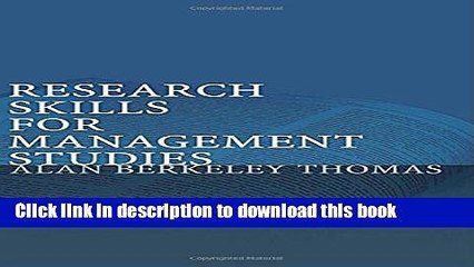 [Download] Research Skills for Management Studies Paperback Collection