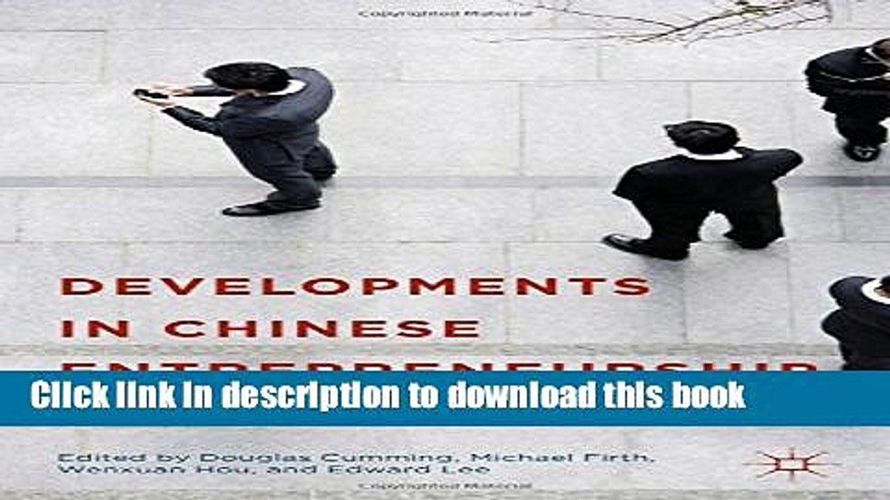 [Download] Developments in Chinese Entrepreneurship: Key Issues and Challenges Kindle Online