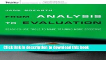 [Download] From Analysis to Evaluation: Tools, Tips, and Techniques for Trainers (w/CD) Paperback