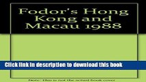 [Popular] FODORS-HONG KONG 88 Hardcover Free