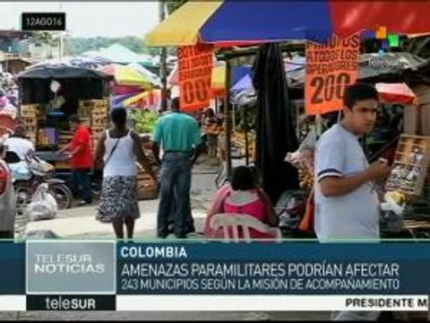 Colombia: advierten sobre amenazas paramilitares contra plebiscito