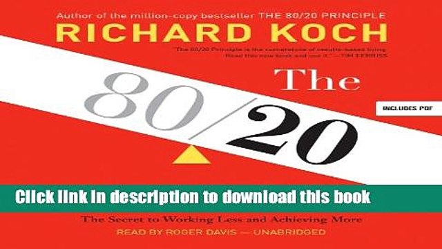 [Download] The 80/20 Manager: The Secret to Working Less and Achieving More (Library Edition)