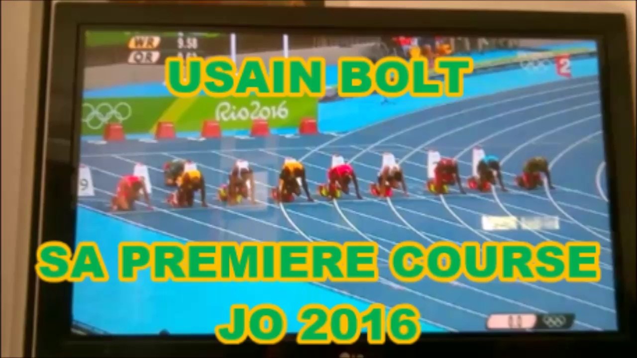 Usain BOLT - SA PREMIERE COURSE - JO RIO 2016 BRESIL