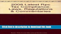 [Popular] 2008 Latest Rpc Tax Compliance: Laws, Regulations   Commentaries Kindle Online