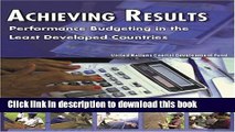 [Popular] Achieving Results: Performance Budgeting in the Least Developed Countries Paperback Free