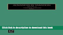 [Popular] Advances in Taxation Paperback Free