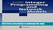 [Download] Integer Programming and Network Models Hardcover Free