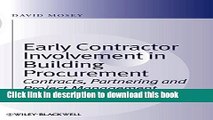 [Download] Early Contractor Involvement in Building Procurement: Contracts, Partnering and Project