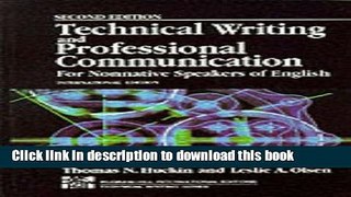 [Download] Technical Writing and Professional Communication Kindle Online