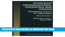 [Download] Strategic Organizational Diagnosis and Design: Developing Theory for Application