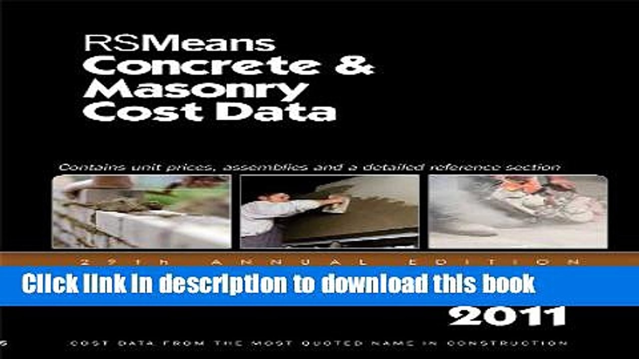 [Download] RSMeans Concrete   Masonry Cost Data 2011 Kindle Online