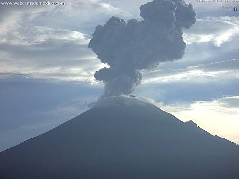 Mexico's Popocatépetl Erupts With Spectacular Explosion