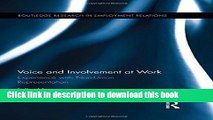 [Download] Voice and Involvement at Work: Experience with Non-Union Representation (Routledge