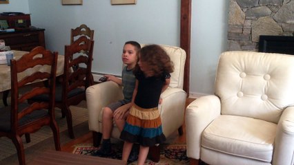 Christian and Veronica playin around...