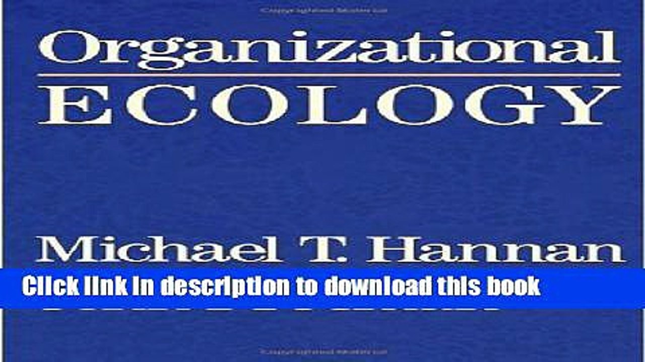 [Download] Organizational Ecology Kindle Collection
