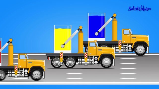 Машинки. Учим цвета. Смешиваем краски. Развивающий мультик.