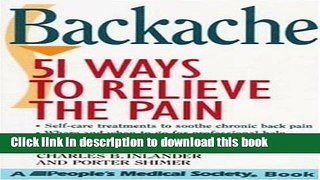 [Popular] Backache 51 Ways Relieve Pain Pb Paperback Collection