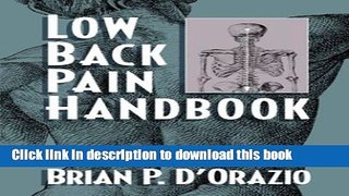 [Popular] Low Back Pain Handbook, 1e Kindle Free