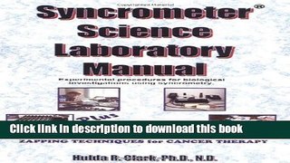 [Popular] Syncrometer Science Laboratory Manual: Experimental Procedures for Biological