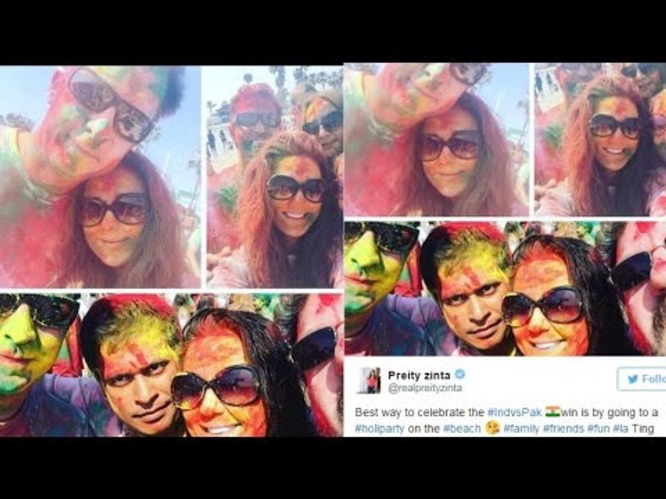 Preity Zinta Celebrates Holi With Husband Gene Goodenough !