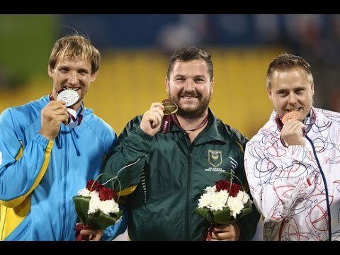 Men's javelin F38 | Victory Ceremony | 2015 IPC Athletics World Championships Doha