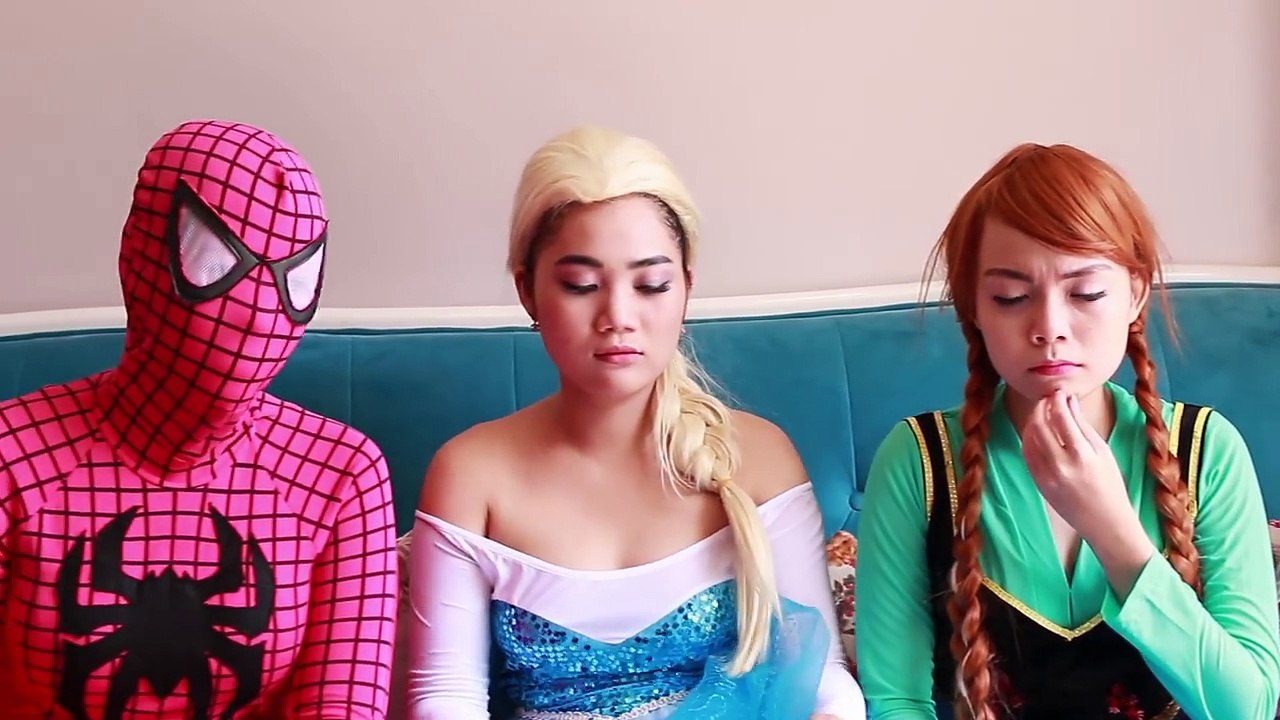 Superhero Real Life | Spiderman vs Frozen Anna vs Joker! Marshmallow Fart Prank! Funny Superhero Movie in Real Life _)