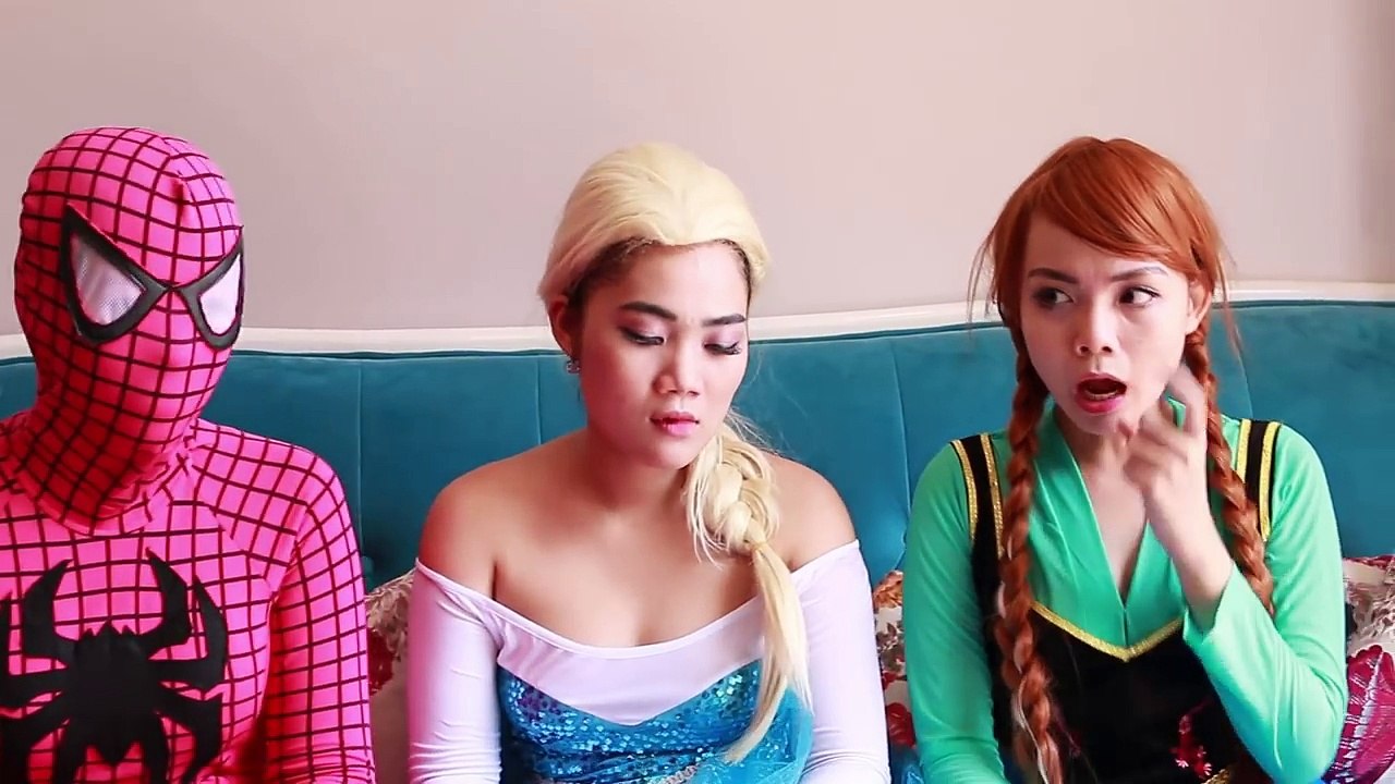 Superhero Real Life | Spiderman, Frozen Elsa Anna and Pink Spidergirl vs Ghost! Funny Superhero in Real Life _)