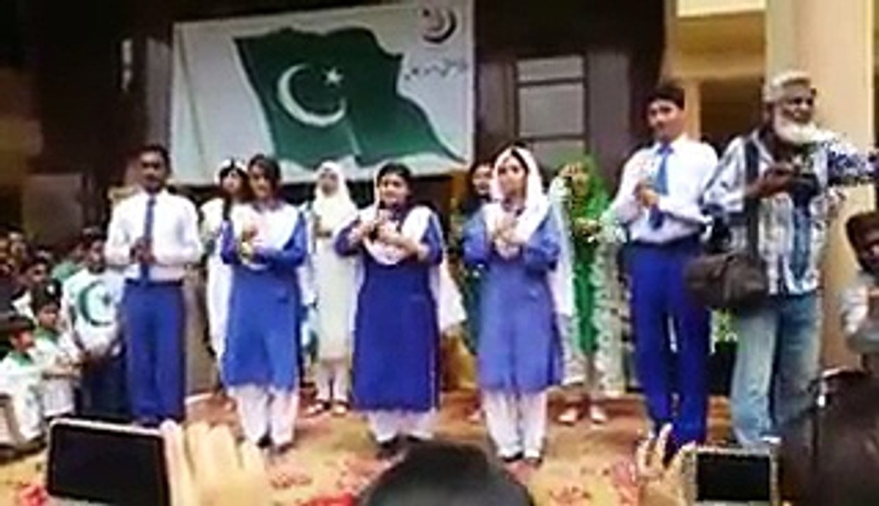 Special Children performing on National Anthem at University of Karachi