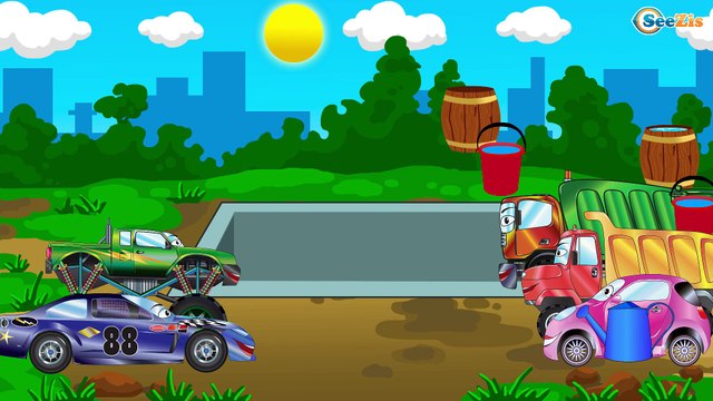 Eğitici Çizgi Filmler - Yarış Arabası - Akıllı Arabalar - Kamyon çizgi film - Türkçe İzle