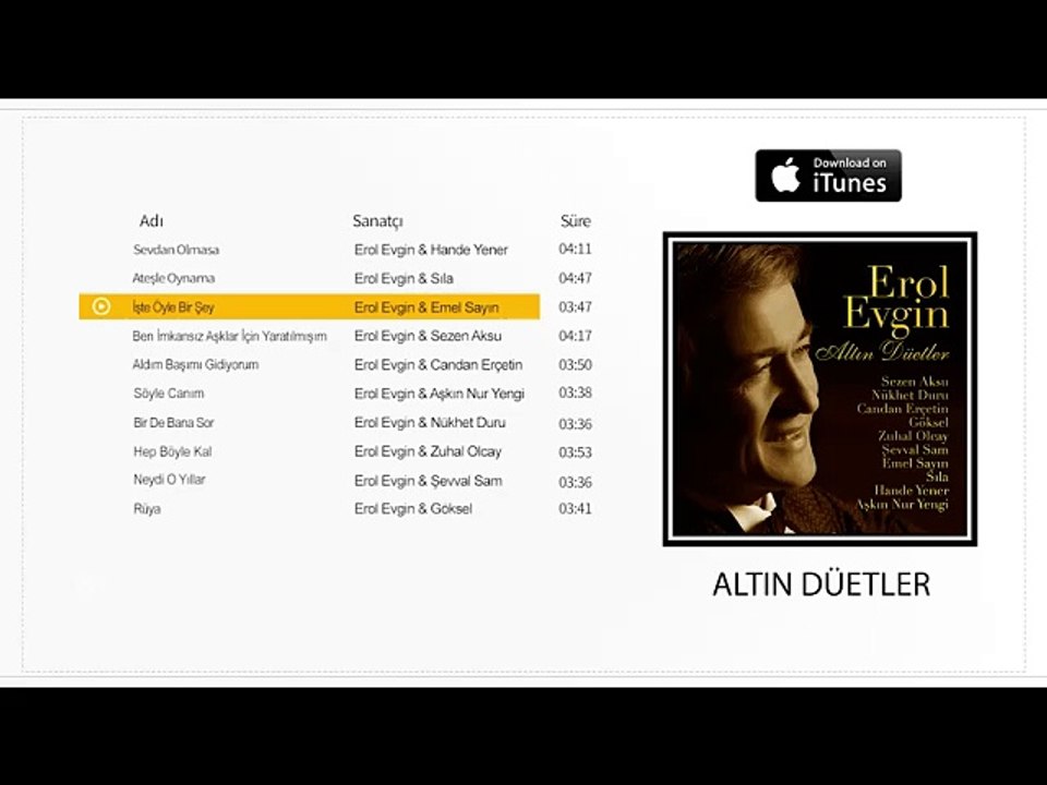 Erol Evgin & Emel Sayın - İşte Öyle Bir Şey