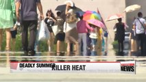 Growing number of heat related illnesses due to record breaking Summer heat in Korea