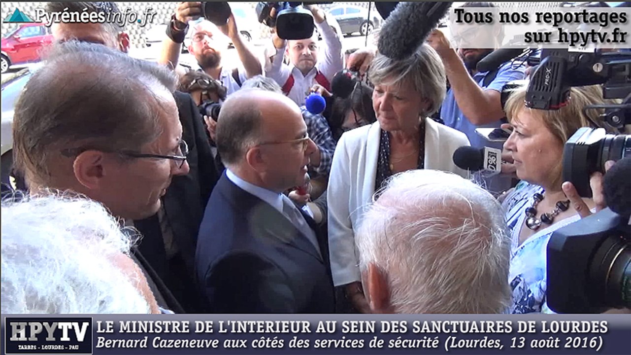 HPyTv Reportage | Bernard Cazeneuve aux Sanctuaires de Lourdes (13 août 2016)