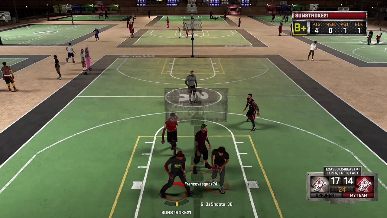 MY POINT GUARD MAKING CONTACT DUNKS WIT EASE