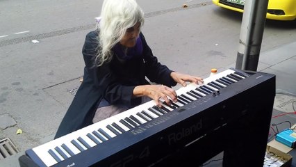 Natalie  Iconic Melbourne Piano Street Performer. [Untitled original piece.] (21 1 2014)