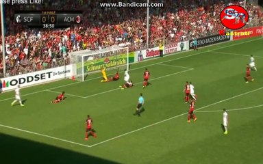 Adriano L.. - GOAL - Freiburg 0-1 AC. Milan - 14.08.2016