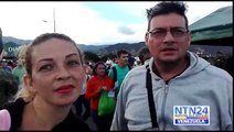 Venezolanos contentos por tener acceso al cruce de la frontera colombo-venezolana
