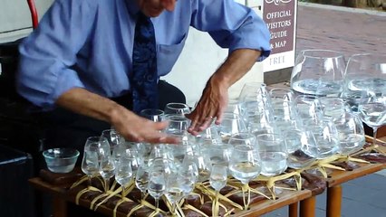 Street Performer Playing Mozart on Water Glasses