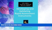 Big Deals  Developing and Validating Rapid Assessment Instruments (Pocket Guide to Social Work