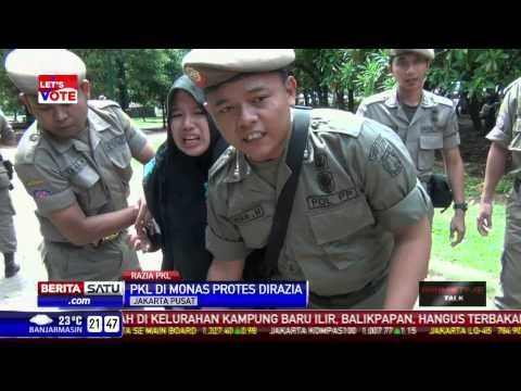 Penertiban PKL di Monas Diwarnai Kericuhan