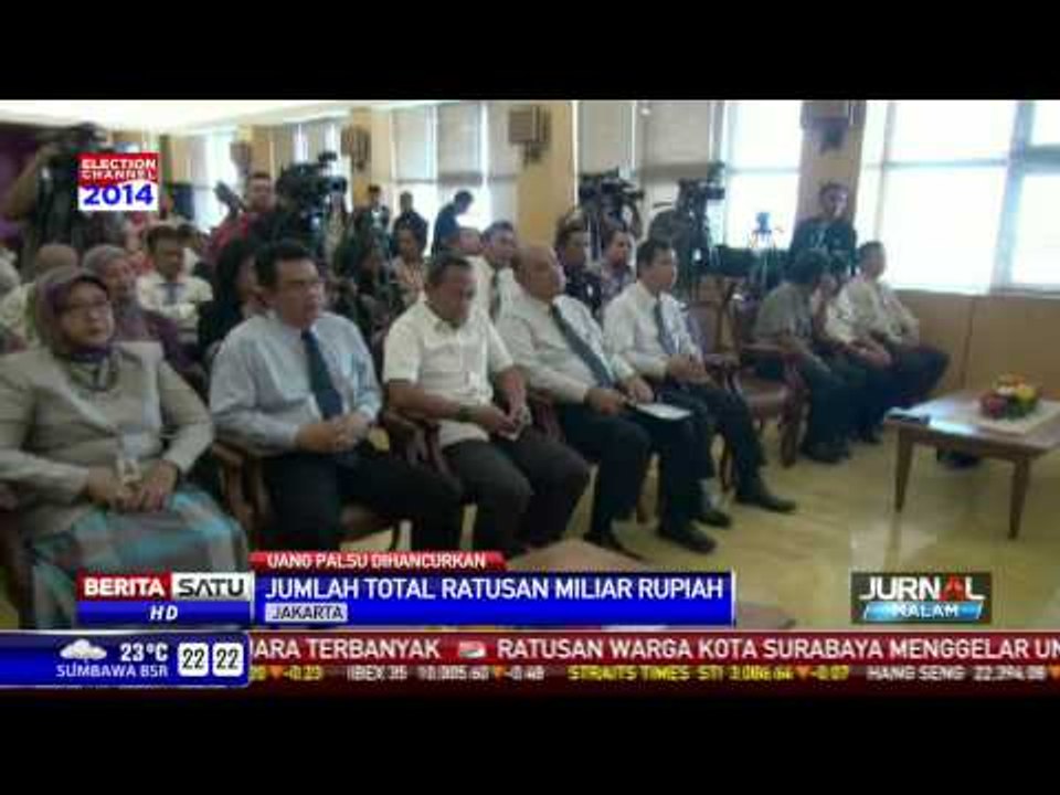 Ratusan Miliar Rupiah Uang Palsu Dimusnahkan