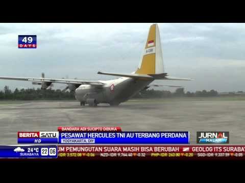 Pesawat Hercules Terbang Perdana dari Bandara Adi Sutjipto