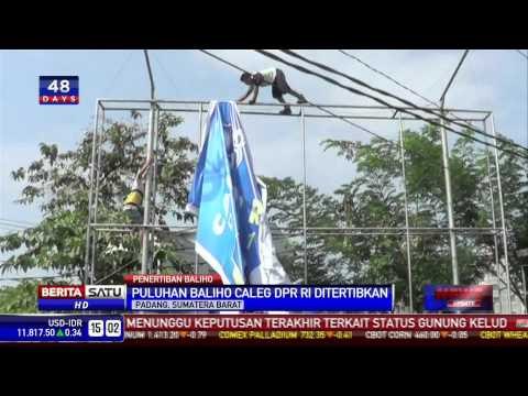 Puluhan Alat Peraga Kampanye Caleg di Padang Ditertibkan