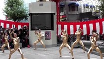 金粉ショー 大駱駝艦 第33回（2010年）大須大道町人祭 Street performance japanese golden bodypainting butoh dancers