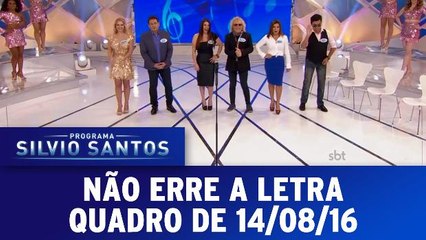 Não Erre a Letra - Quadro de 14.08.16