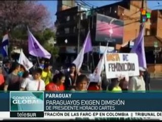 下载视频: Paraguay: exigen dimisión del presidente Horacio Cartes