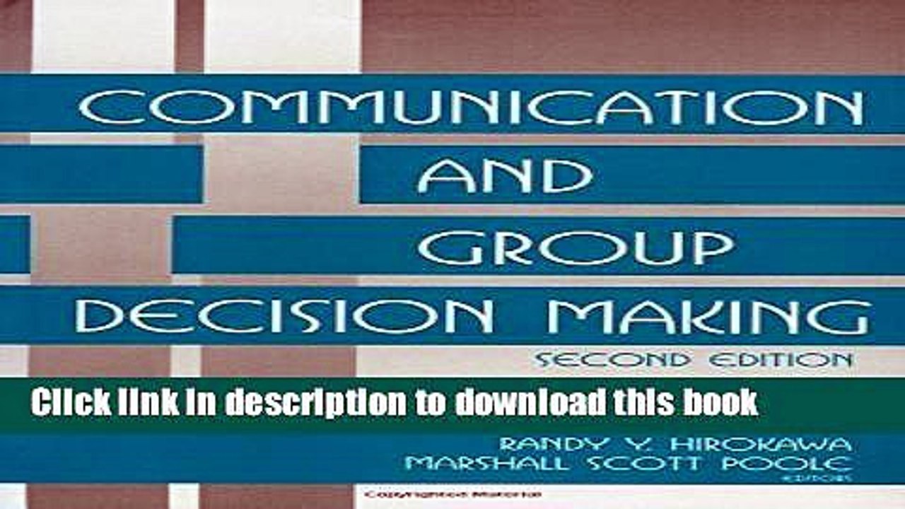 [Download] Communication and Group Decision Making Kindle Collection