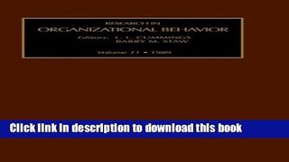 [Download] Research in Organizational Behavior, Volume 10 Paperback Collection