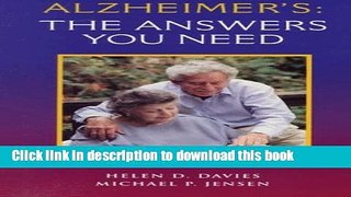[Popular] Alzheimers: The Answers You Need Hardcover Collection