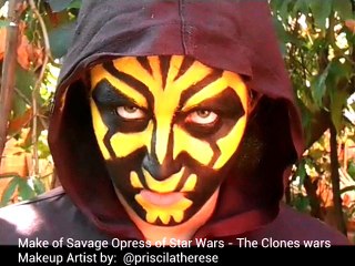 Make of Savage Opress of Star Wars - The Clones wars Makeup Artist by @priscilatherese